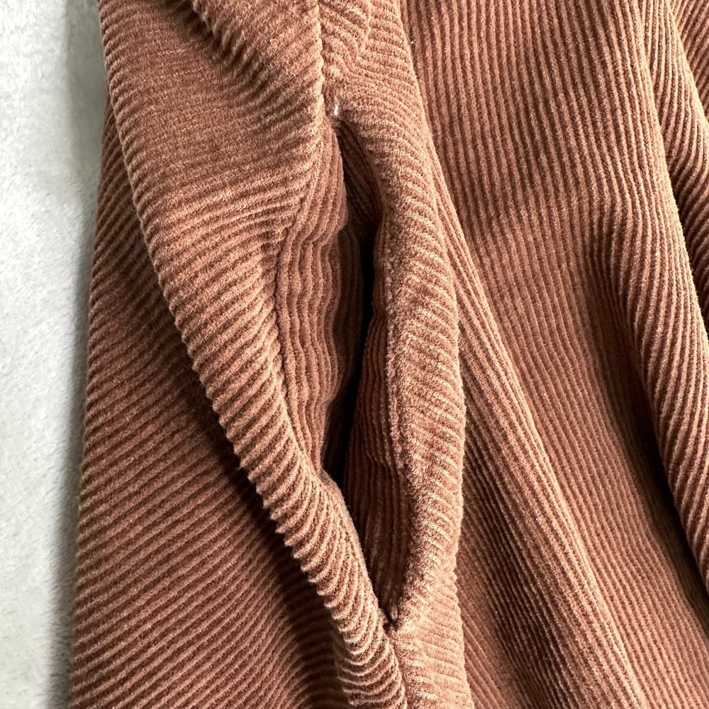 Hot Topic Brown Corduroy Bear Pinafore Overall Dress Skater Skirt Womens Large - Picture 9 of 12